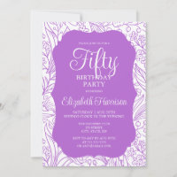 Riche Lilac White Flora Femme 50e fête d'anniversa