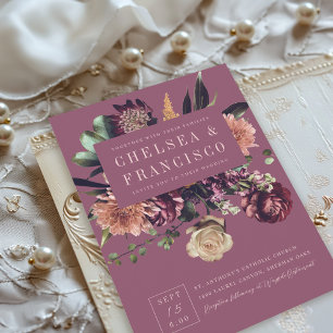 Invitation Richesse du printemps Orchidée colorée violet Mari