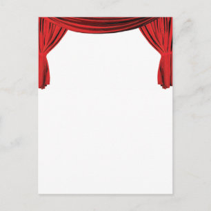 Invitation rideau en velours rouge fantaisie