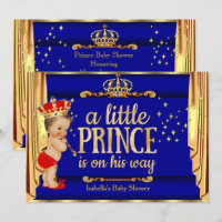 Rideaux rouges bleus royaux pour la Baby Shower du