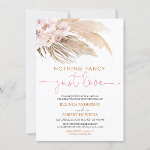 Invitation Rien De Fancy Just Loho Pampas Mariage en herbe