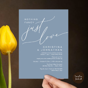 Invitation Rien De Fancy Just Love Dîner Mariage