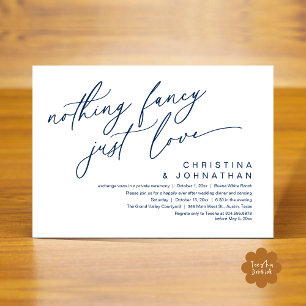 Invitation Rien De Fancy Just Love Dîner Mariage