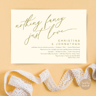 Invitation Rien De Fancy Just Love Dîner Mariage