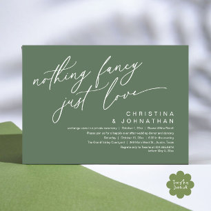 Invitation Rien De Fancy Just Love Dîner Mariage