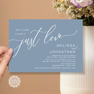 Invitation Rien De Fancy Just Love, Mariage Elopement Brunch