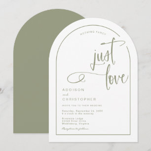 Invitation Rien De Fancy Just Love Mariage manuscrit Script