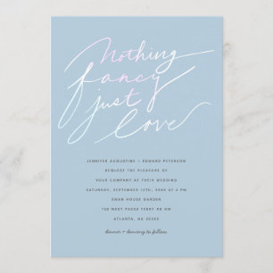 Invitation Rien De Fancy Just Love Modern Script Mariage