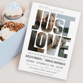 Invitation Rien De Fancy Just Love Mots Photo Mariage moderne
