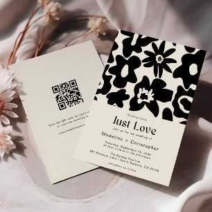 Invitation Rien De Fancy Just Love Retro Floral Mariage