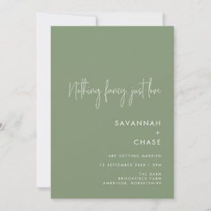Invitation Rien De Fancy Just Love Sage Green Mariage