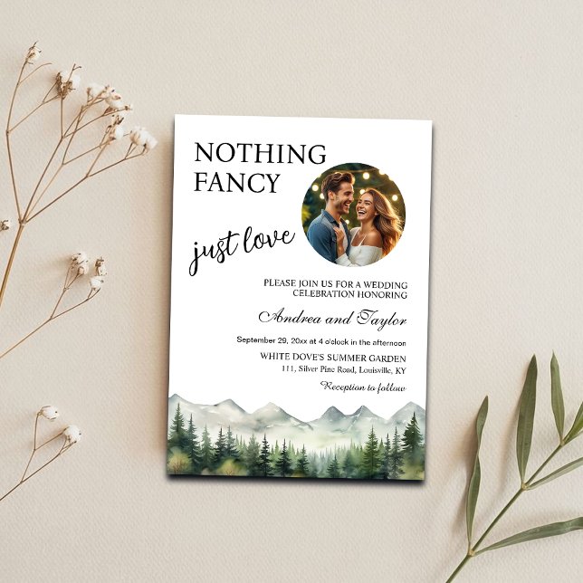 Invitation Rien de fantaisie Just Love Décontracté Mariage Ph (Créateur téléchargé)