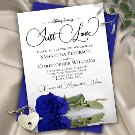 Invitation Rien de fantaisie Just Love Royal Blue Rose Mariag