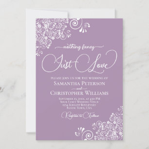 Invitation Rien De fantaisie Juste Amour Lavande Purple Maria