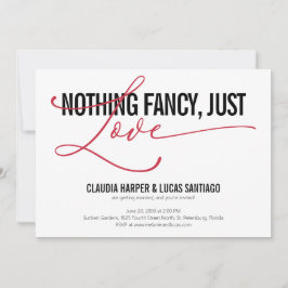 Invitation Rien de fantaisie Juste Amour Mariage Décontracté