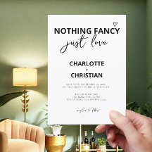 Rien De fantaisie Juste Amour Minimaliste Mariage