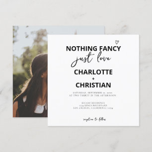 Invitation Rien De fantaisie Juste Amour Minimaliste Mariage