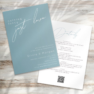 Invitation Rien de fantaisie Juste Amour Script QR Code Maria