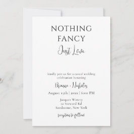 Invitation Rien de fantaisie, juste l'amour Mariage Décontrac