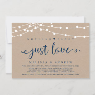 Invitation Rien De fantaisiste, Juste Amour, Mariage Kraft El