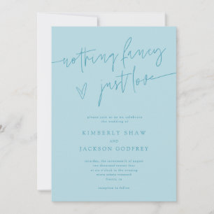 Invitation Rien de Fantaisiste Juste Amour Turquoise Mariage