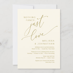 Invitation Rien de fantaisiste, juste de l'amour, Mariage en 