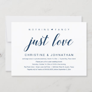 Invitation Rien de fantaisiste, juste de l'amour, Mariage en 