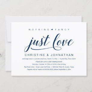 Invitation Rien de fantaisiste, juste de l'amour, Mariage en 