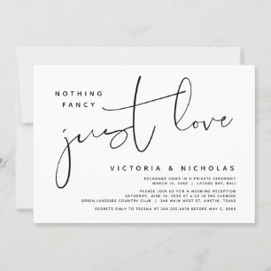 Invitation Rien de fantaisiste, juste de l'amour, mariage int