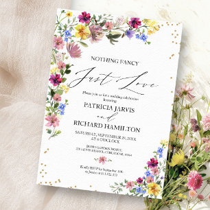 Invitation Rien de Fantaisiste, Juste de l'Amour Mariage Inti