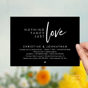Invitation Rien de fantaisiste, juste de l'amour, réception d