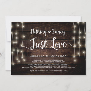 Invitation Rien de fantaisiste, juste l'amour, fiançailles au