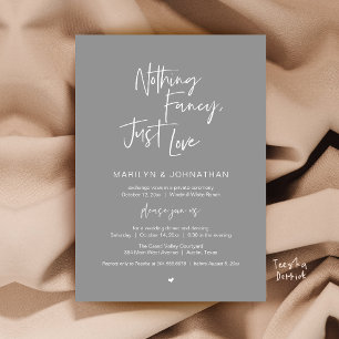 Invitation Rien de Fantaisiste Juste l'Amour Mariage Minimali