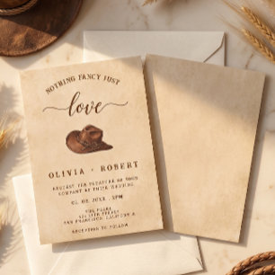 Invitation Rien de fantaisiste, juste l'amour Mariage Western