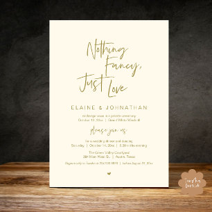 Invitation Rien de fantaisiste, juste l'amour Moderne Minimal