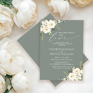 Invitation Rien de fantaisiste, juste l'amour, Vert sauge flo