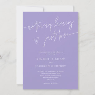Invitation Rien de fantaisiste, juste l'amour Violet Mariage