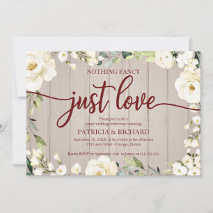 Invitation Rien de fantaisiste, juste un mariage d'amour blan
