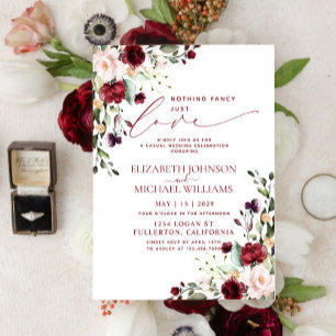 Invitation Rien de Fantastique Juste Amour Bourgogne Mariage