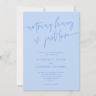 Invitation Rien de Fantastique Juste Amour Mariage Bleu Glacé