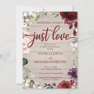 Invitation Rien de Fantastique Juste Amour Mariage Crème Rust