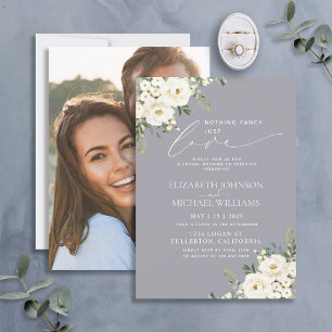 Invitation Rien de Fantastique Juste Amour Photo de Mariage G
