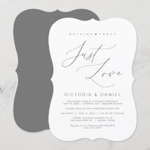 Invitation Rien de Fantastique Juste de l'Amour, Gris foncé, 