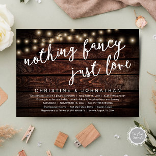 Invitation Rien de Fantastique, Juste un Mariage Rustique Amo