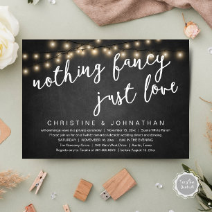 Invitation Rien de Fantastique, Juste un Mariage Rustique de