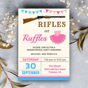 Invitation Rifles ou Ruffles Genre Revevela Party