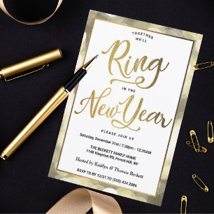 Invitation Ring In The New Year   New Years Eve Party