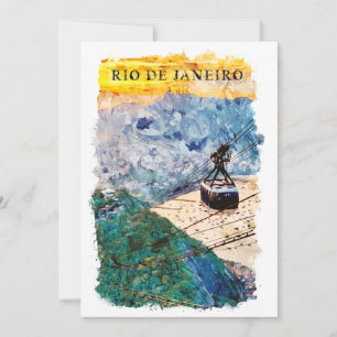 Invitation Rio de Janeiro Brésil Art Aquarelle