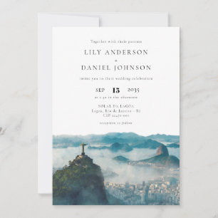 Invitation Rio Skyline Aquarelle Tout En Un Mariage