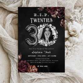 Invitation RIP 20s 30th Birthday Death to my Youth Photo